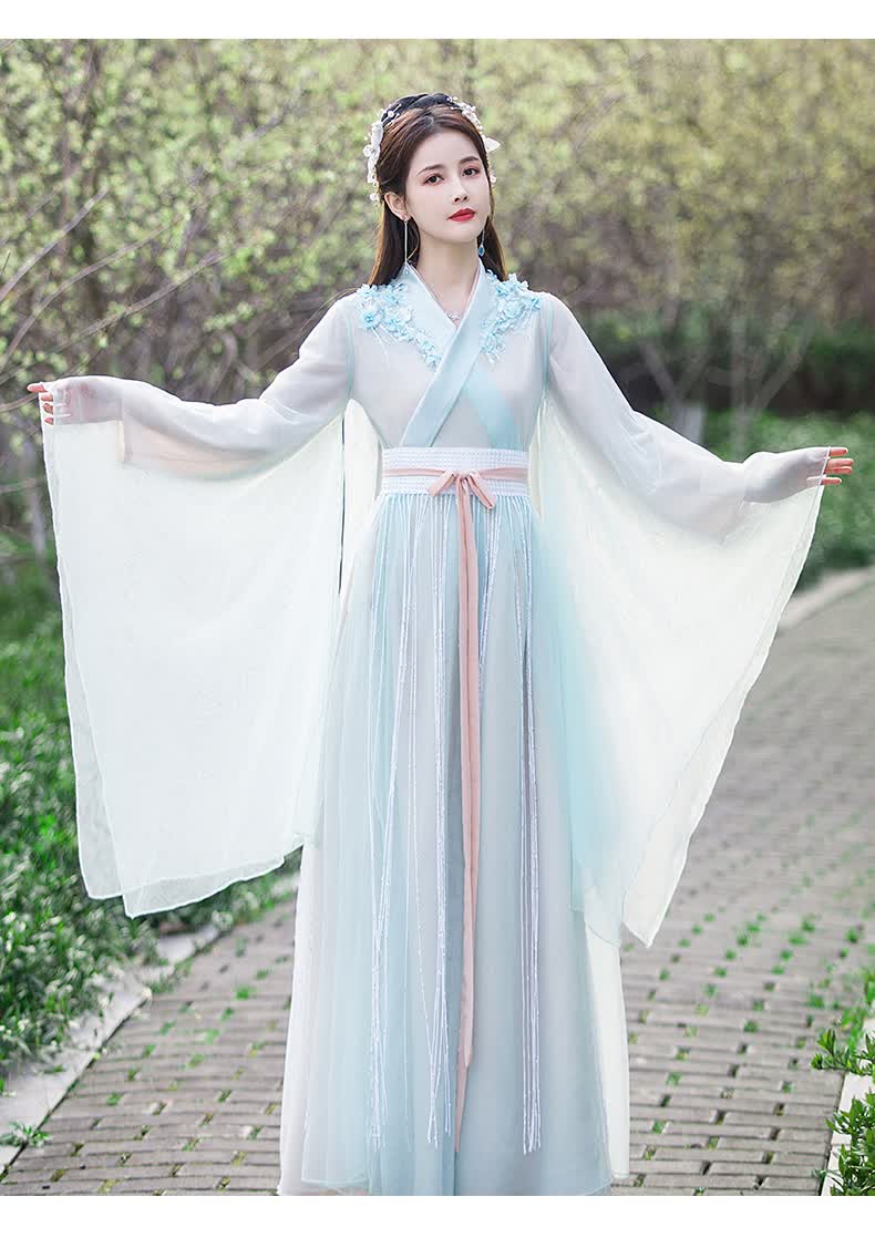 古装汉服成人成人汉服女广袖流仙惊鸿裙中国风改良古装超仙气飘逸古风