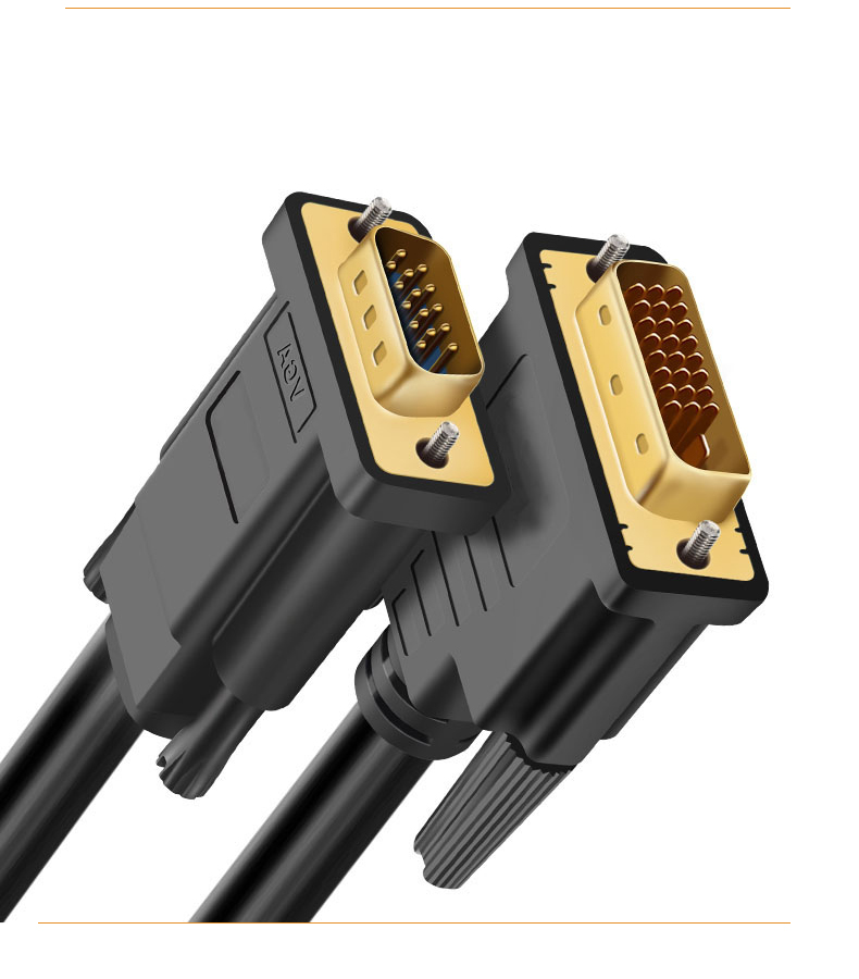 1电脑显示器连接线显卡vda接口vja转换器转接头 dvi-d转vga高清转换线