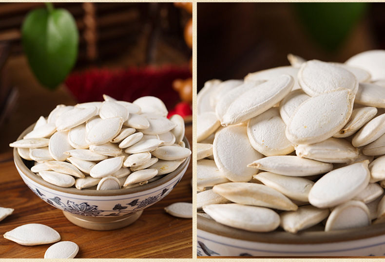 大颗粒白瓜子白南瓜子500g散装雪白生南瓜子250g原味五香干果零食1斤