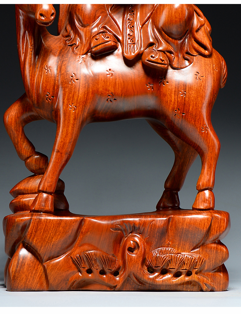 秀展花梨木雕老寿星公寿仙翁红星寿仙生日祝寿送礼实木红木摆件新店