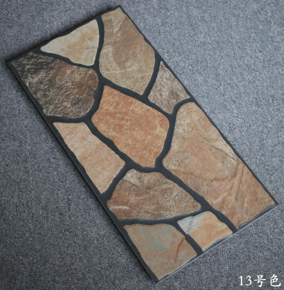 别墅文化石300x600外墙砖自建房耐磨瓷砖户外阳台防滑地砖花园砖 16号