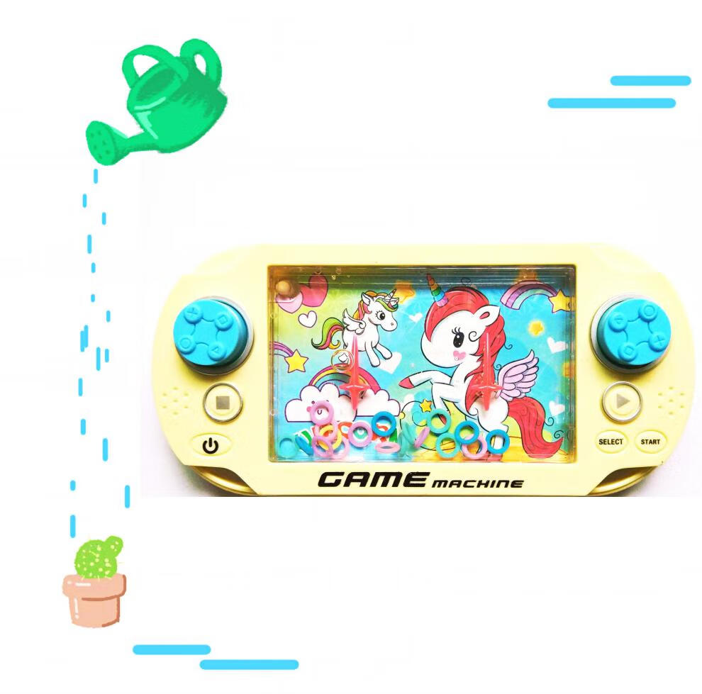 水圈圈游戏机 糖果色套圈圈游戏机水机卡通经典儿童玩具80后水中