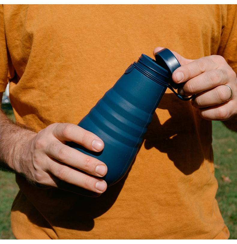 折叠水杯耐高温 美国stojo硅胶折叠杯旅行便携随行水杯咖啡压缩杯耐