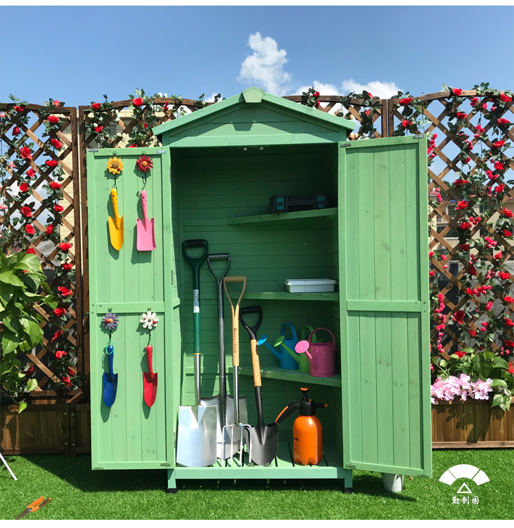 花园工具房户外庭院储物间简易房储物柜可拆卸移动房收纳露天阳台普