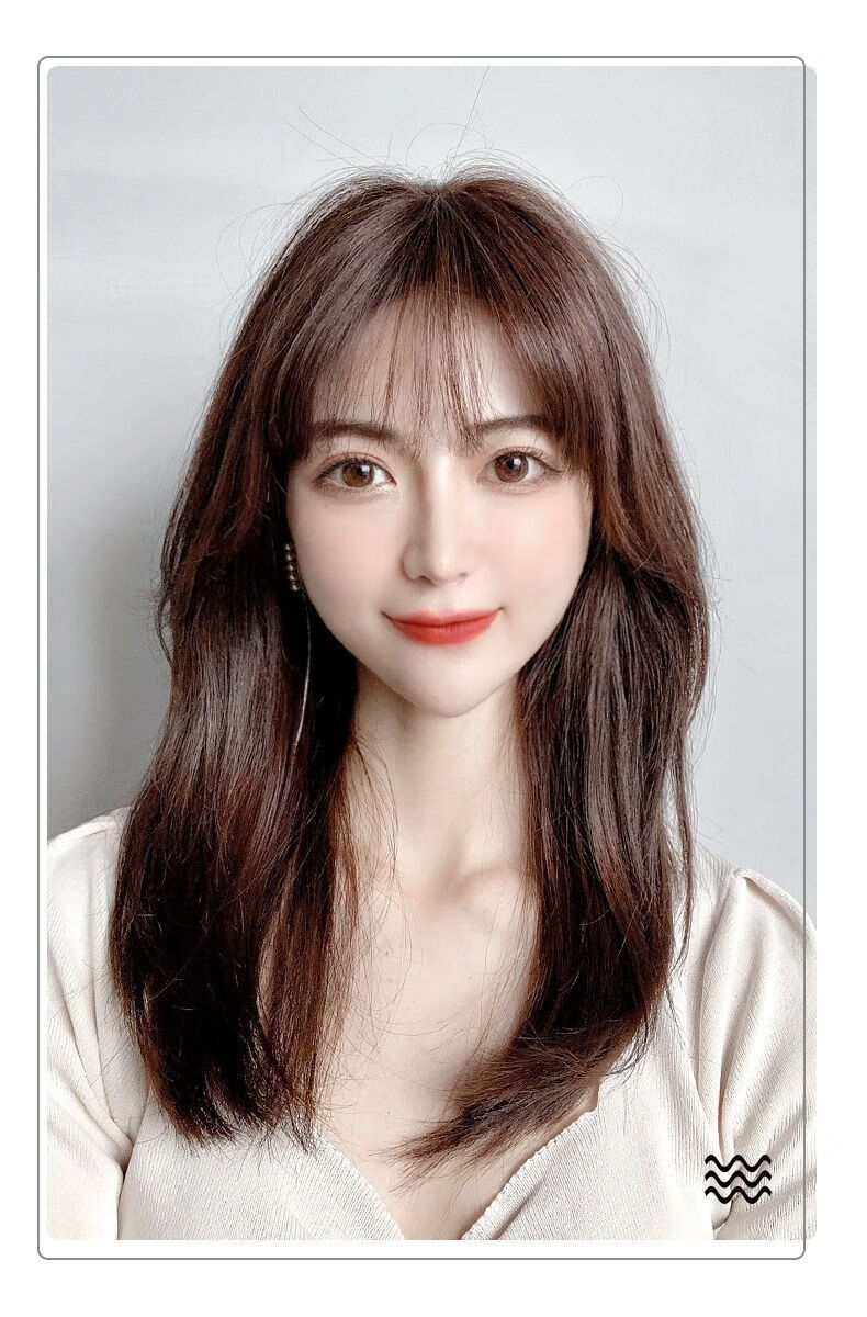 自然无痕头顶假发片圆脸 冷棕色 主推款【气质分缝】3d法式刘海【图片