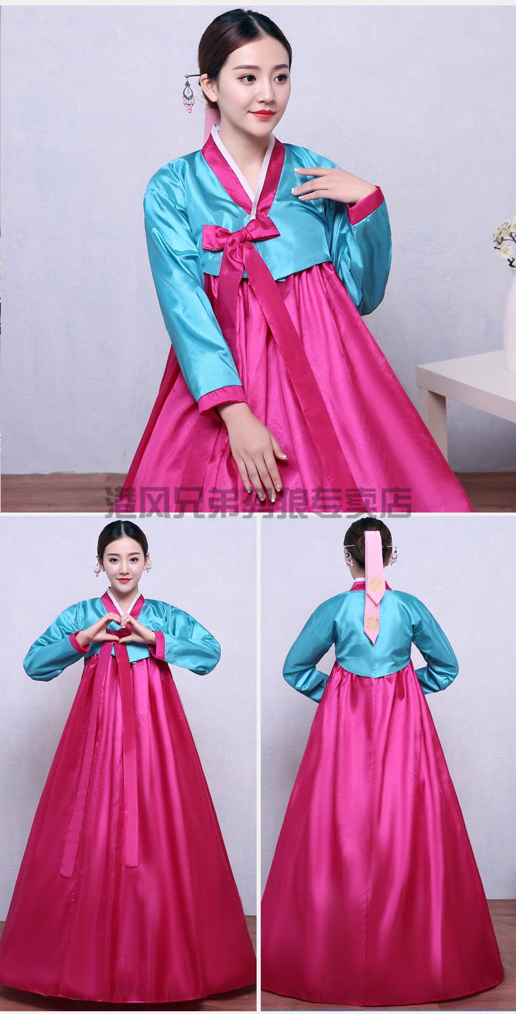 韩服古装朝鲜族女装新款韩国传统宫廷古装朝鲜族民族服装成人舞蹈表演