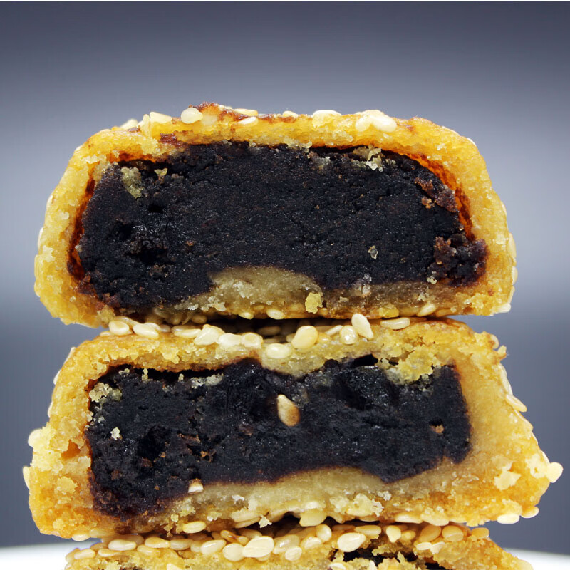 贵州安顺麻饼特产芝麻饼豆沙洗沙月饼糕点心办公室零食品500g 细沙