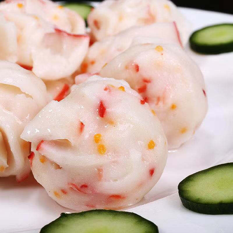 龙虾丸新鲜正宗火锅食材关东煮麻辣烫手工虾滑龙虾球可