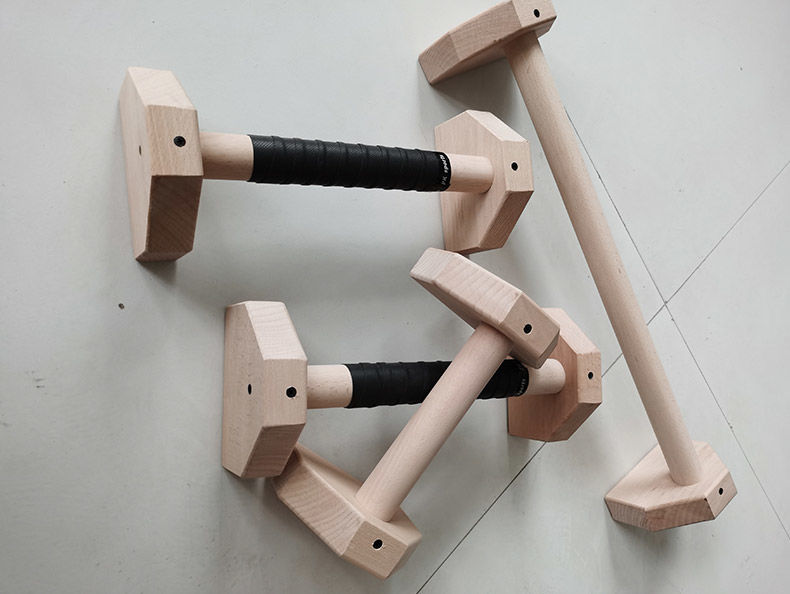 精选俯卧撑俄式挺身架实木支架单双杠木质俄挺府卧撑倒