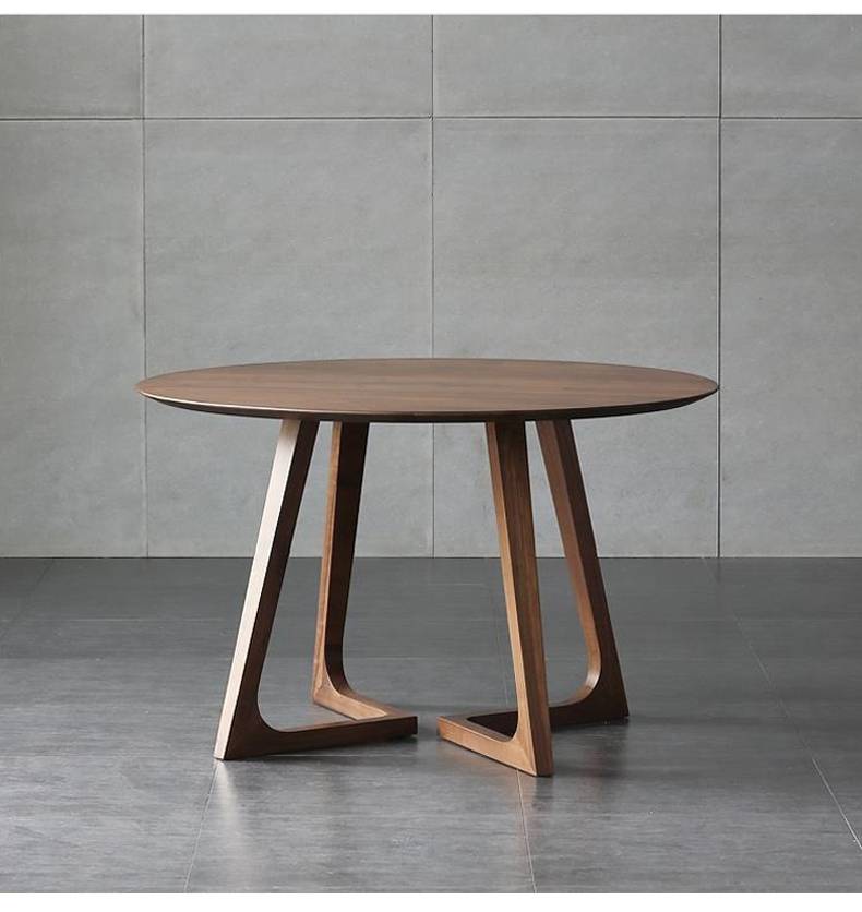 百利办公家具北欧实木会议桌简约接待小圆桌洽谈桌休闲圆形桌创意办公