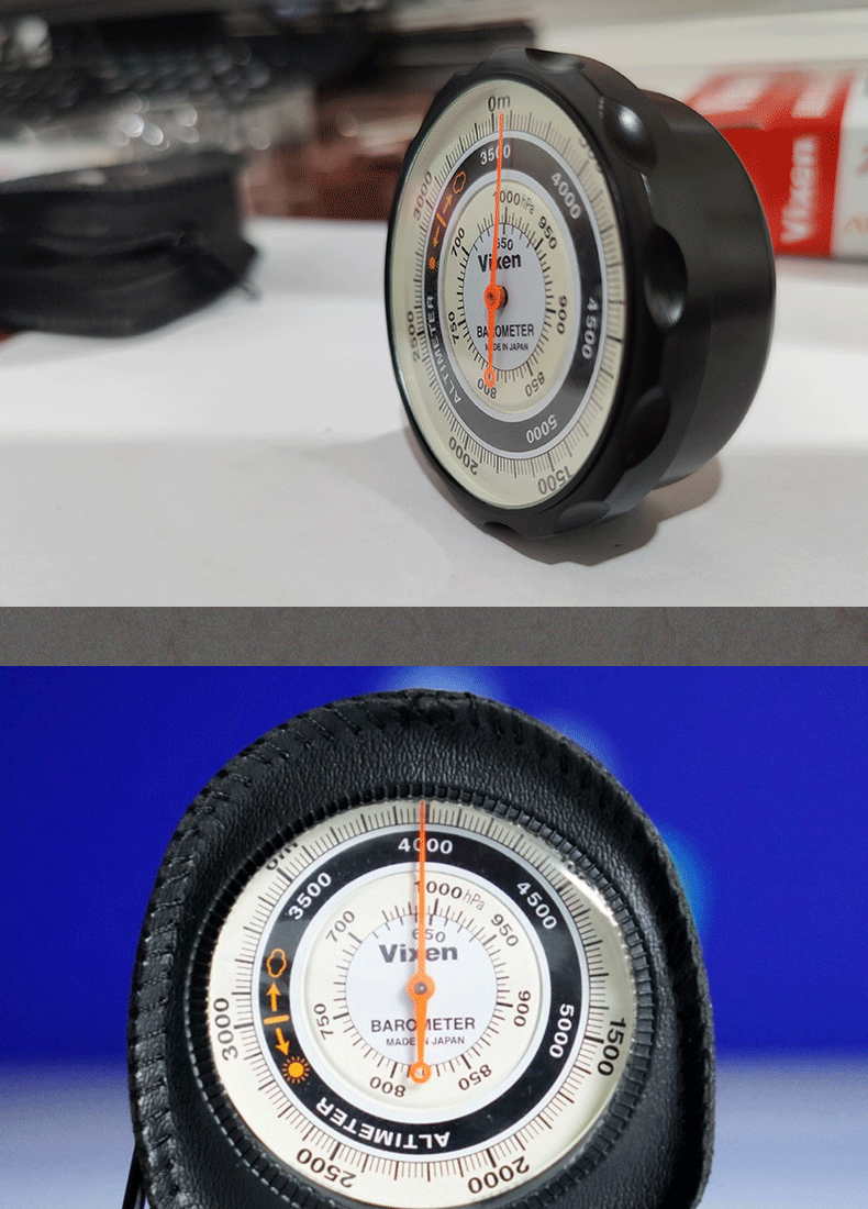 海拔高度测量仪vixen日本威信车载高精度气压计海拔仪高度表户外报关