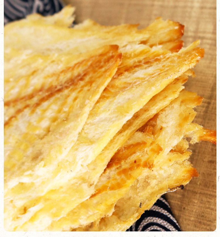 鳕鱼片500g鱼片干烤鱼片鱼干零食即食海鲜鱼片无刺软原味250g2包