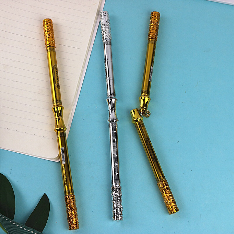 双节棍金箍棒笔创意中性笔金箍棒可变双截棍水性笔双头书写玩具笔个性
