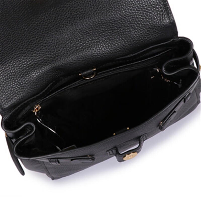 科尔斯mk女包双肩包铆钉休闲背包差旅行包黑色牛皮包30s5gezb5l 30s