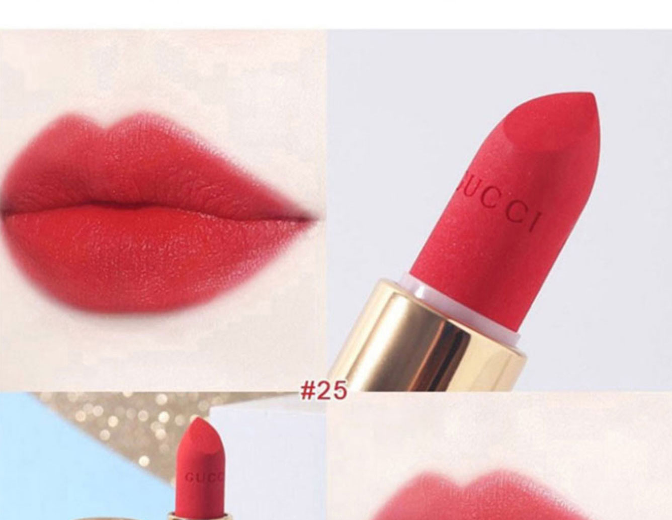 限量古驰(gucci)口红 金管哑光持色滋润唇膏口红送女友礼物 金管缎面
