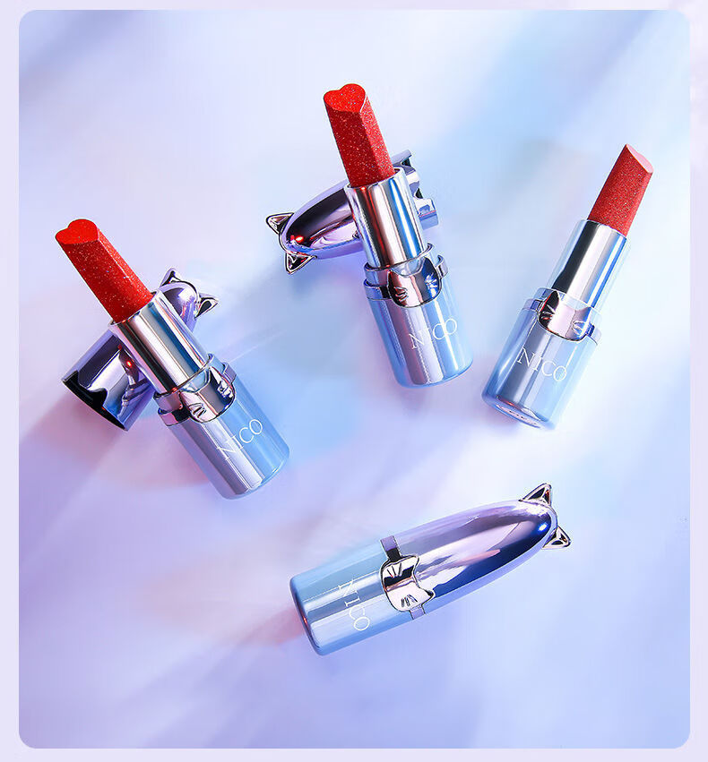 新品nico猫咪口红小众品牌唇彩丝绒哑光润唇膏学生唇釉女313萌妻豆沙