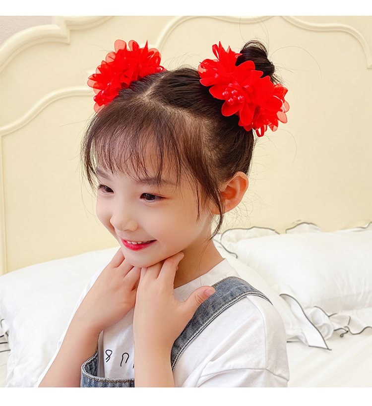 小女孩头饰花朵发圈儿童发饰公主扎丸子头女童可爱头绳女皮筋头饰头花