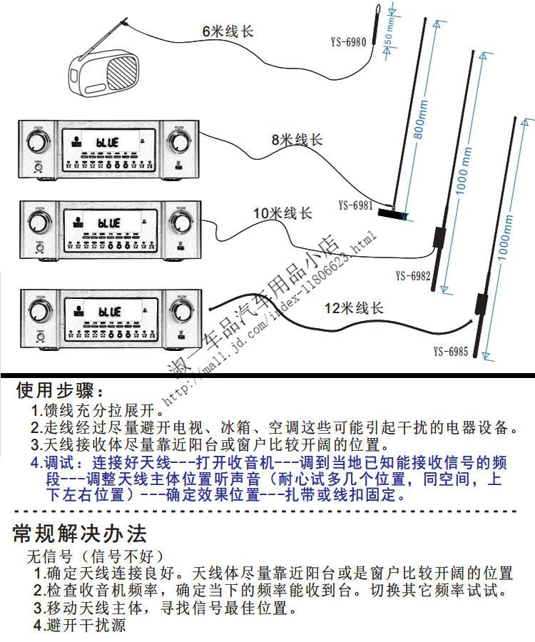 车太太适用于天线增强外接家用短波调频耳机延长线改装35收音机当季