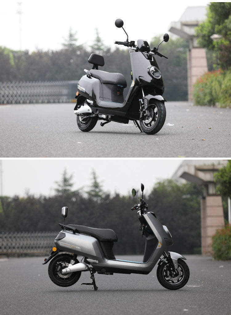 大牛60v电动车72v电动摩托车男士两轮电瓶车小龟王刀锋新电摩电镀银灰