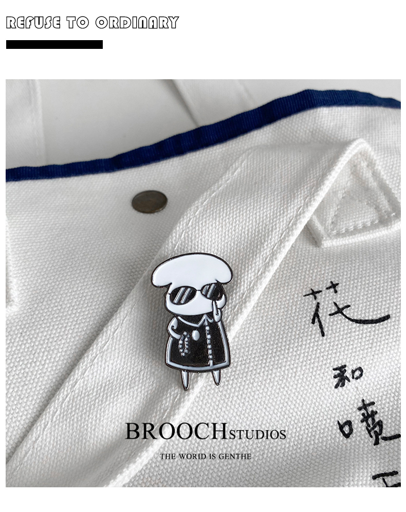 易烊千玺徽章胸针一只羊手绘风易只羊徽章别针胸针卡通书包扣墨镜羊