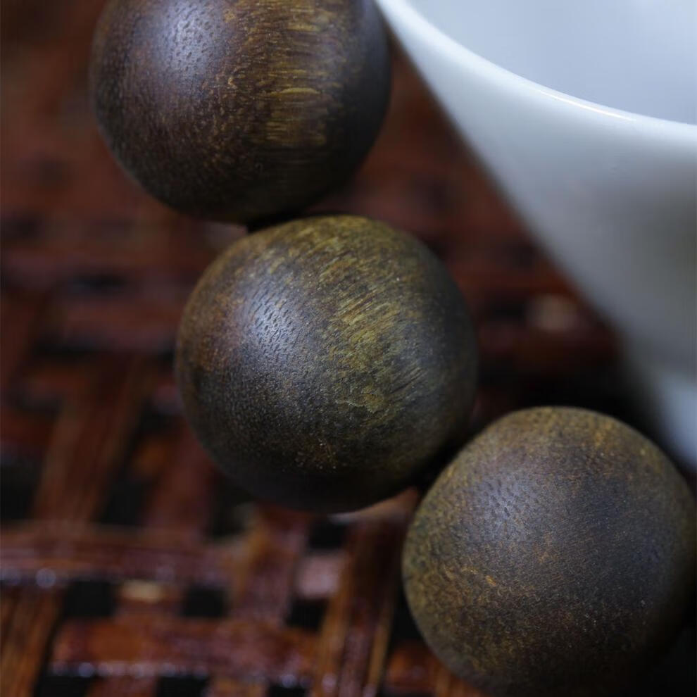 桃花诺越南芽庄白棋楠沉香奇楠沉香手串沉水老料20mm糖结老料沉香木