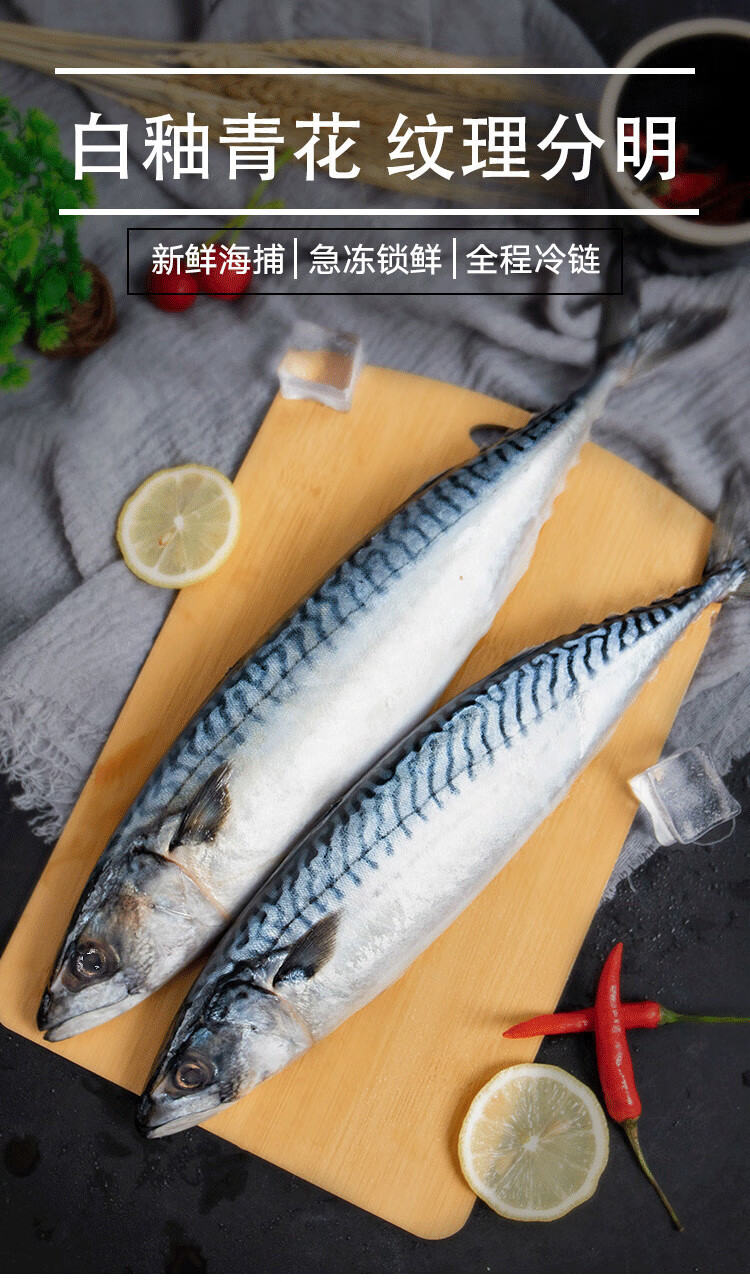 青鱼新鲜速冻深海水鱼青占鱼生鲜佑达嘉怡一斤尝鲜装2条