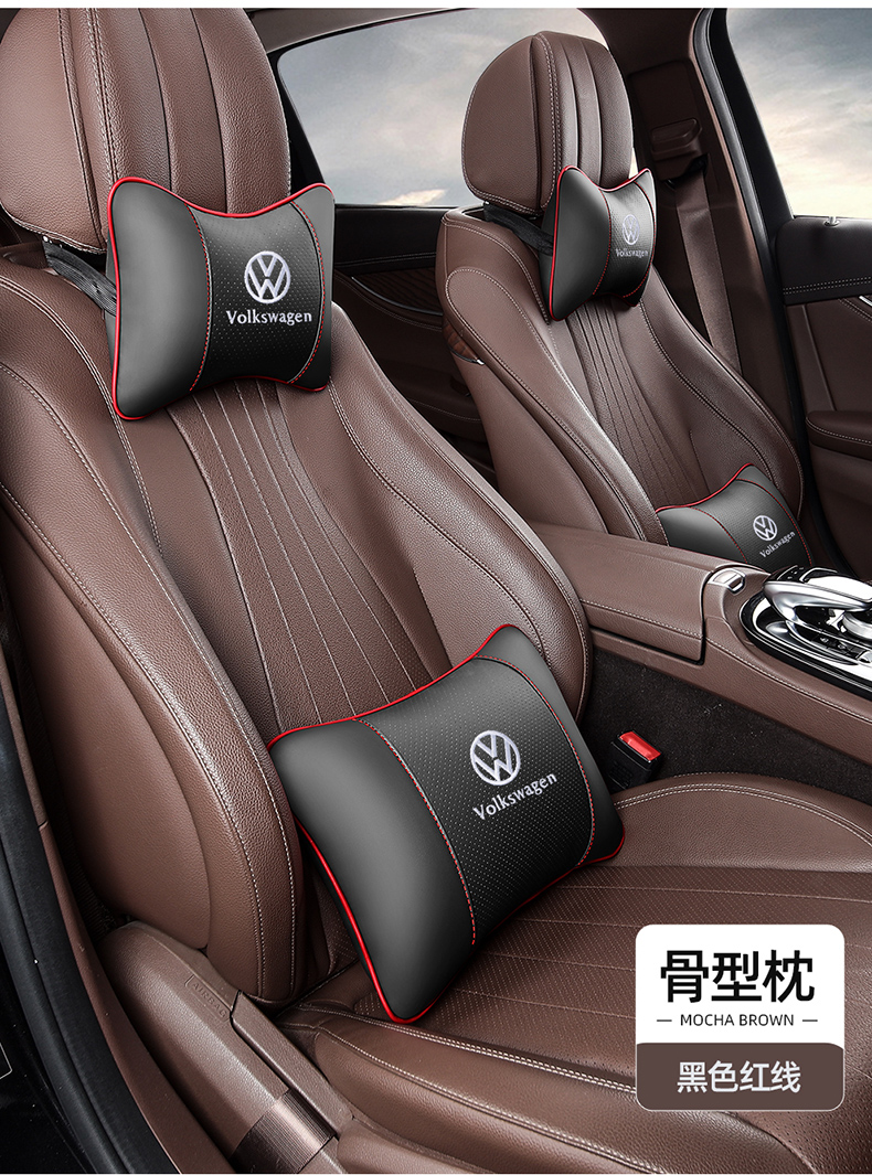适用于大众速腾汽车头枕颈枕腰靠一对护颈枕车内枕头装饰用品大全改装