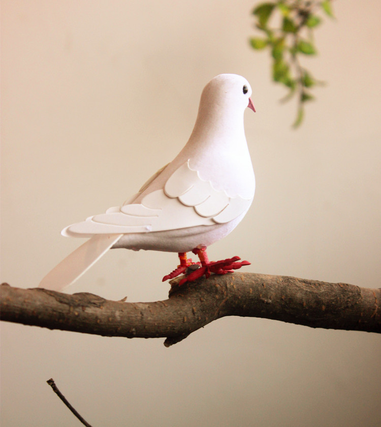 动物仿真鸽子摆件动物模型仿真信鸽斑鸠灰鸽子野鸽子道具摄影园林配饰