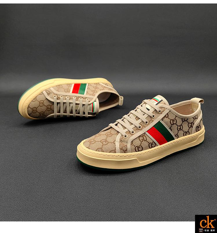 huadu ck意大利国际大牌轻奢侈品牌高端板鞋男款潮鞋欧洲站男鞋夏季