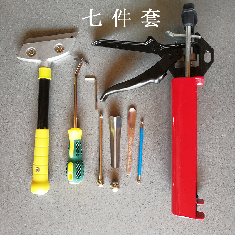 清缝工具美缝胶枪双管助力美缝剂施工工具全套瓷砖清缝美逢金属家用打