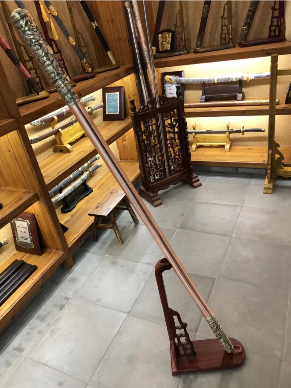 神孩子如意金箍棒定海神针齐天大圣紫铜懿匠檀纯实心紫铜如意精雕锻打