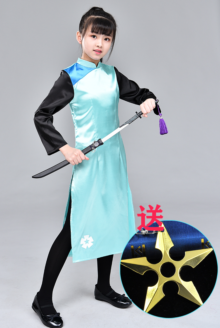 2021新款 梅花十三cos服旗袍衣服小孩 刺客伍六七cosplay女动漫周边