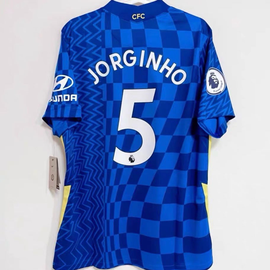 202122切尔西主场球员版球衣卢卡库芒特哈弗茨短袖足球服欧冠版印号自