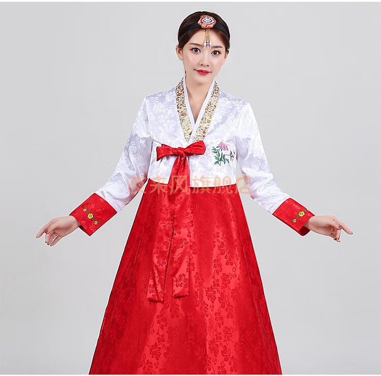 传统韩服古装女装朝鲜服族服装舞蹈演出服成人大长今宫廷礼服紫色浅黄