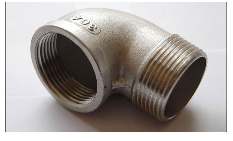 定制304不锈钢90度内外丝牙螺纹弯头dn1520丝口管件4分1寸201材质dn15