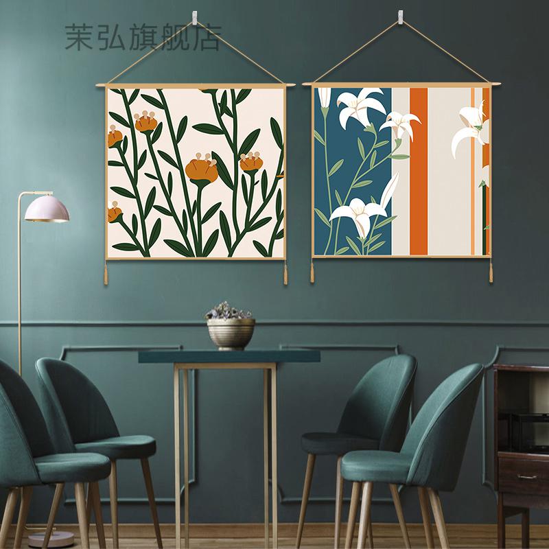 墙上挂布民宿风画布背景布ins挂布床头卧室墙上挂画布艺装饰遮挡挂毯