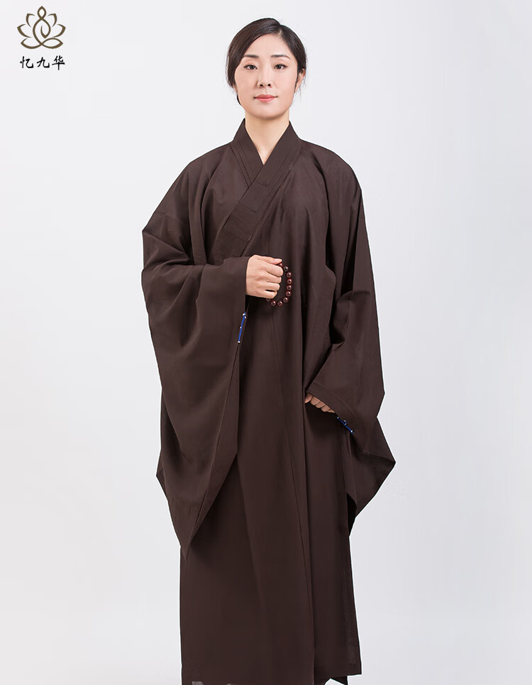 海青居士服 男女海青居士服台麻不透明海清黄色黑色咖啡色居士禅服女