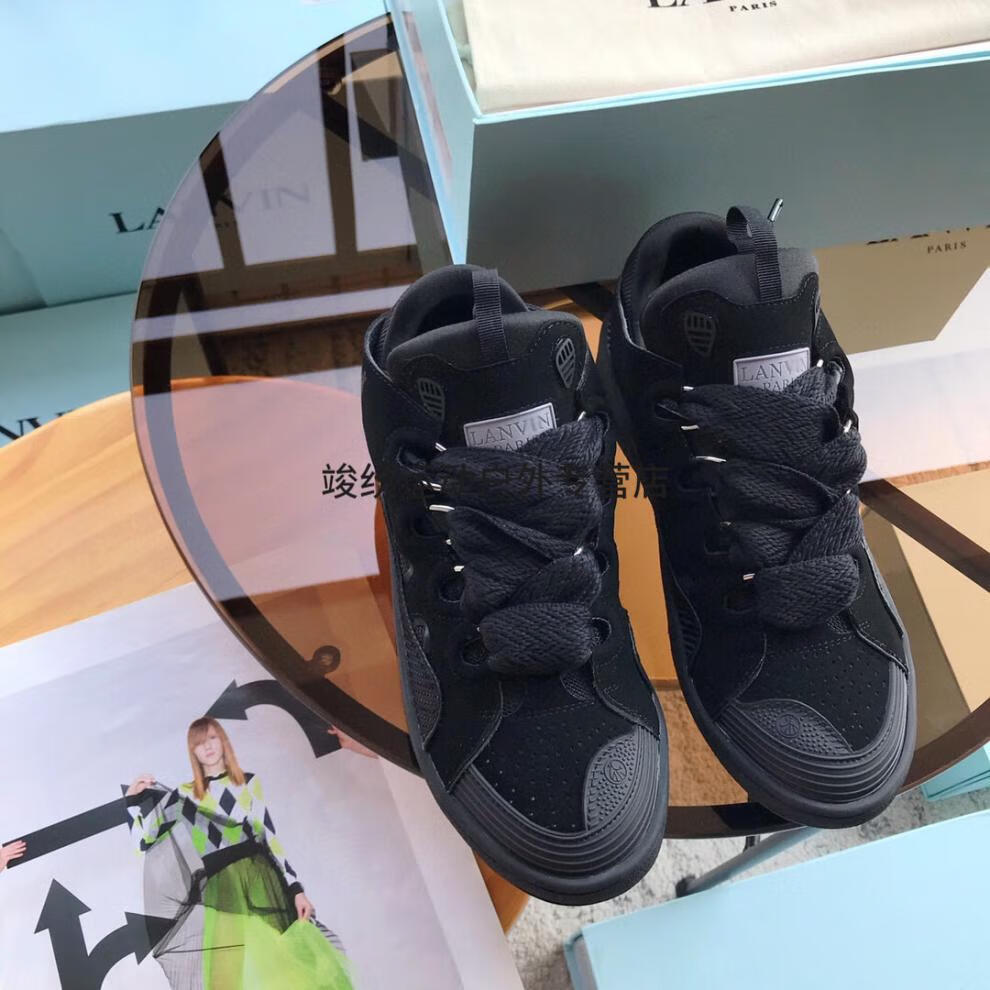 小鬼王琳凯同款纯原lanvin浪凡面包鞋时尚新款浪凡面包鞋拼色厚底德训