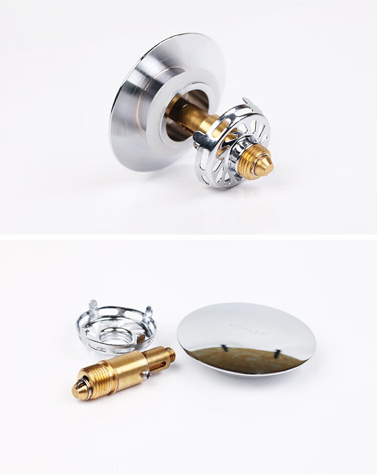 科勒原装希尔维浴缸下水器配件落水溢水盖堵头弹跳芯组件1228275 浴缸