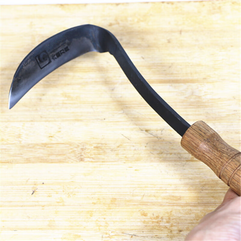 割韭菜专用小镰刀小号割刀子除草月牙锄迷你家用工具挖野菜蔬菜刀-科