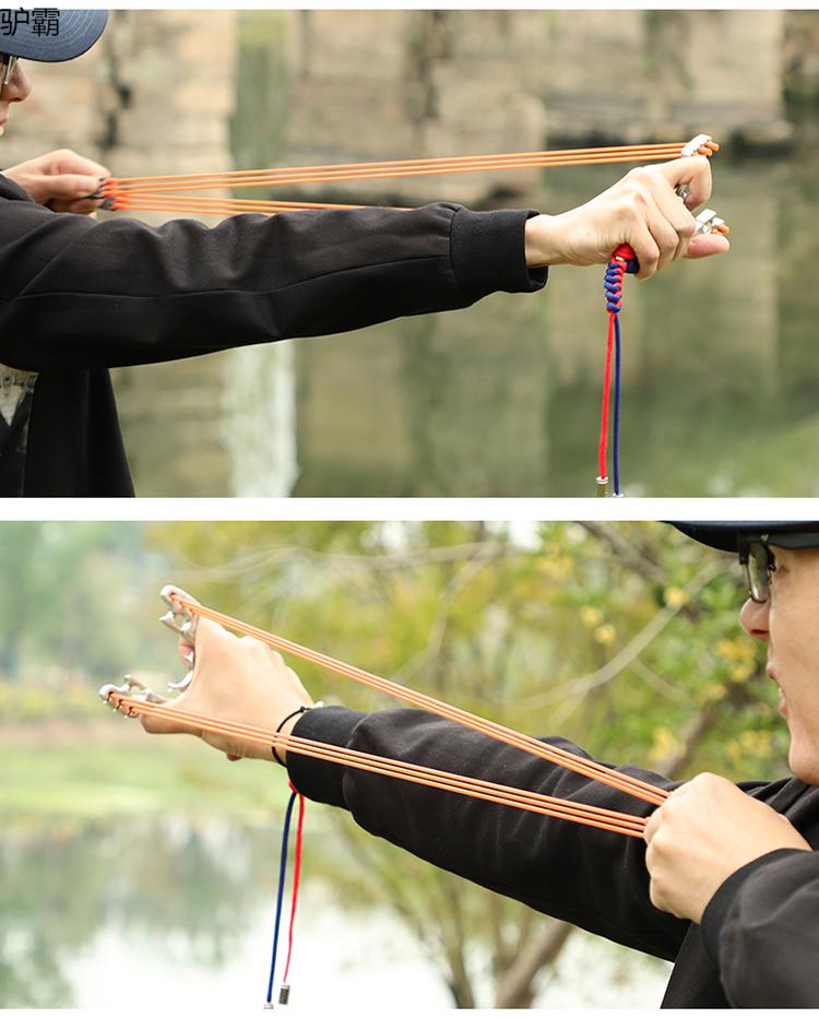 射程远高精准弹弓实战强力弹弓圆皮筋精准三卡球弾弓架高精度弹工抢