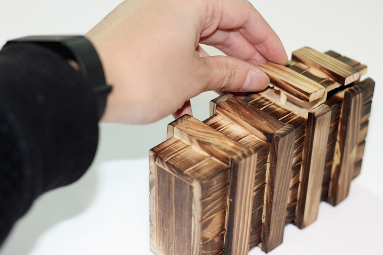 puzzle解密盒 秘密的机关木盒子鲁班锁孔明锁大号木制智力解锁收纳盒