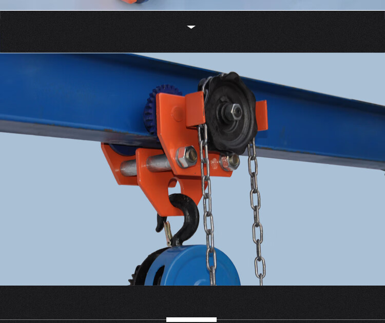 行走滑轮手拉小车猫头吊 微型电动葫芦手推跑车工字钢滑车单轨 10吨手