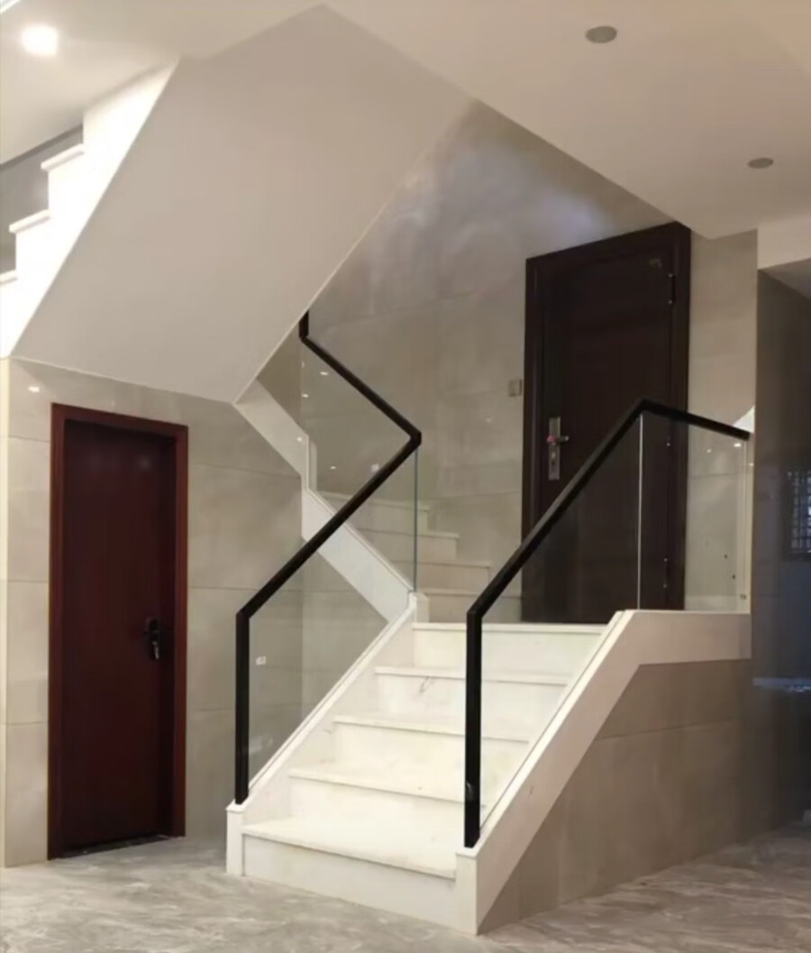 阳台无框玻璃扶手轨道地槽碳钢护栏卡槽栏杆楼梯玻璃预埋u型槽 预埋