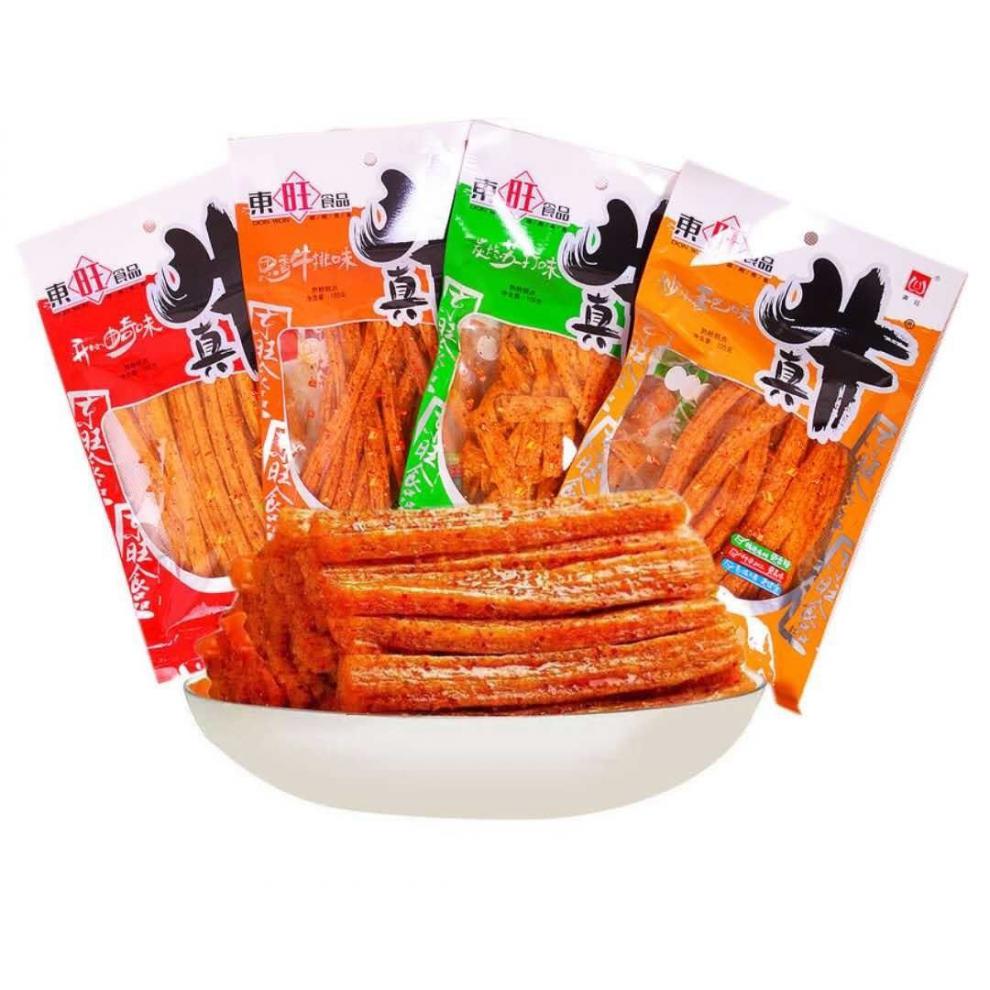 东旺长沙香油条东旺顶牛网红辣条105克素食牛筋面筋麻辣口味怀旧零食
