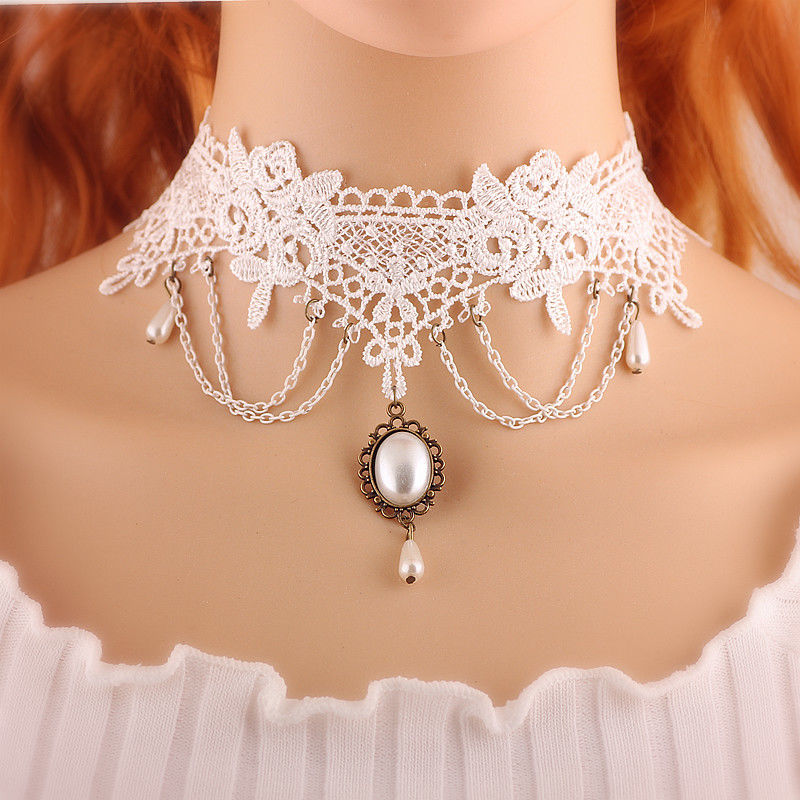 装饰领韩版锁骨链项链女蕾丝性感气质项圈短款百搭黑色