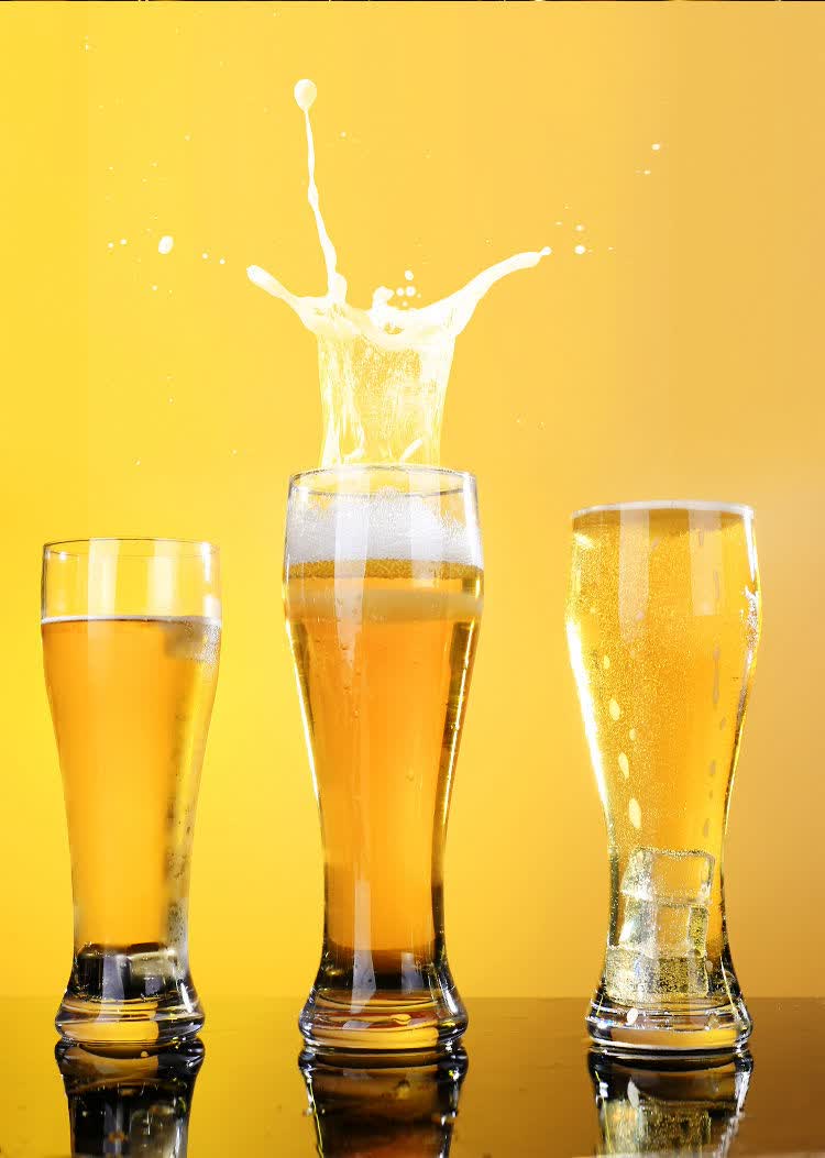 啤酒杯个性网红家用玻璃扎啤杯子精酿创意小麦酒杯个性酒吧专用拍1发