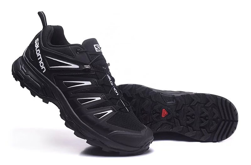 萨洛蒙(salomon)男鞋登山鞋运动户外低帮跑l步鞋爬山越野徒步鞋 全黑