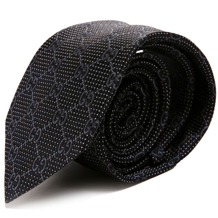 gucci/古驰 领带/领结/领带夹领带男士领带 搭配职场西装 桑蚕丝 深