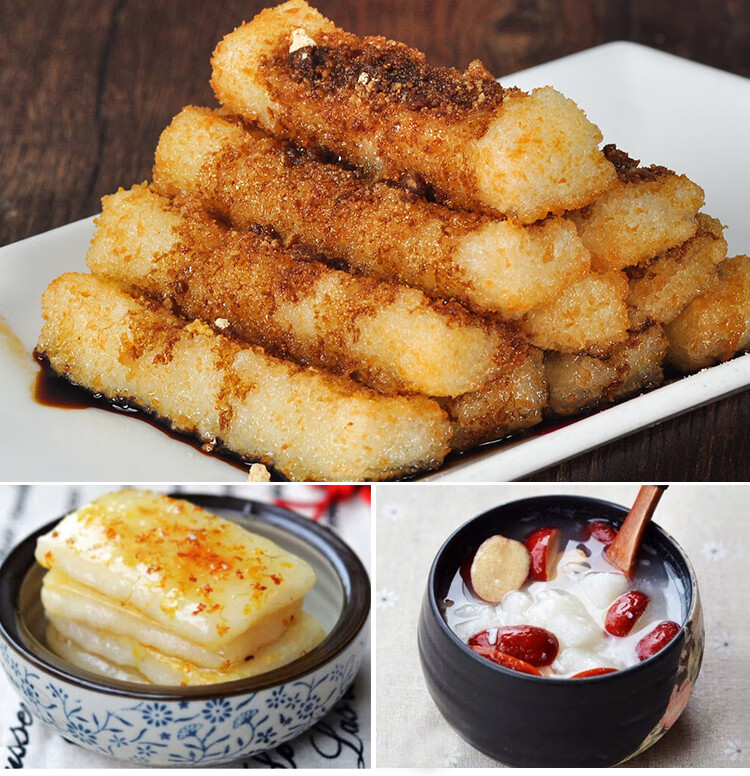 海宁四角桥年糕918克 盐官特产纯糯米传统手工拉丝年糕块真空年货